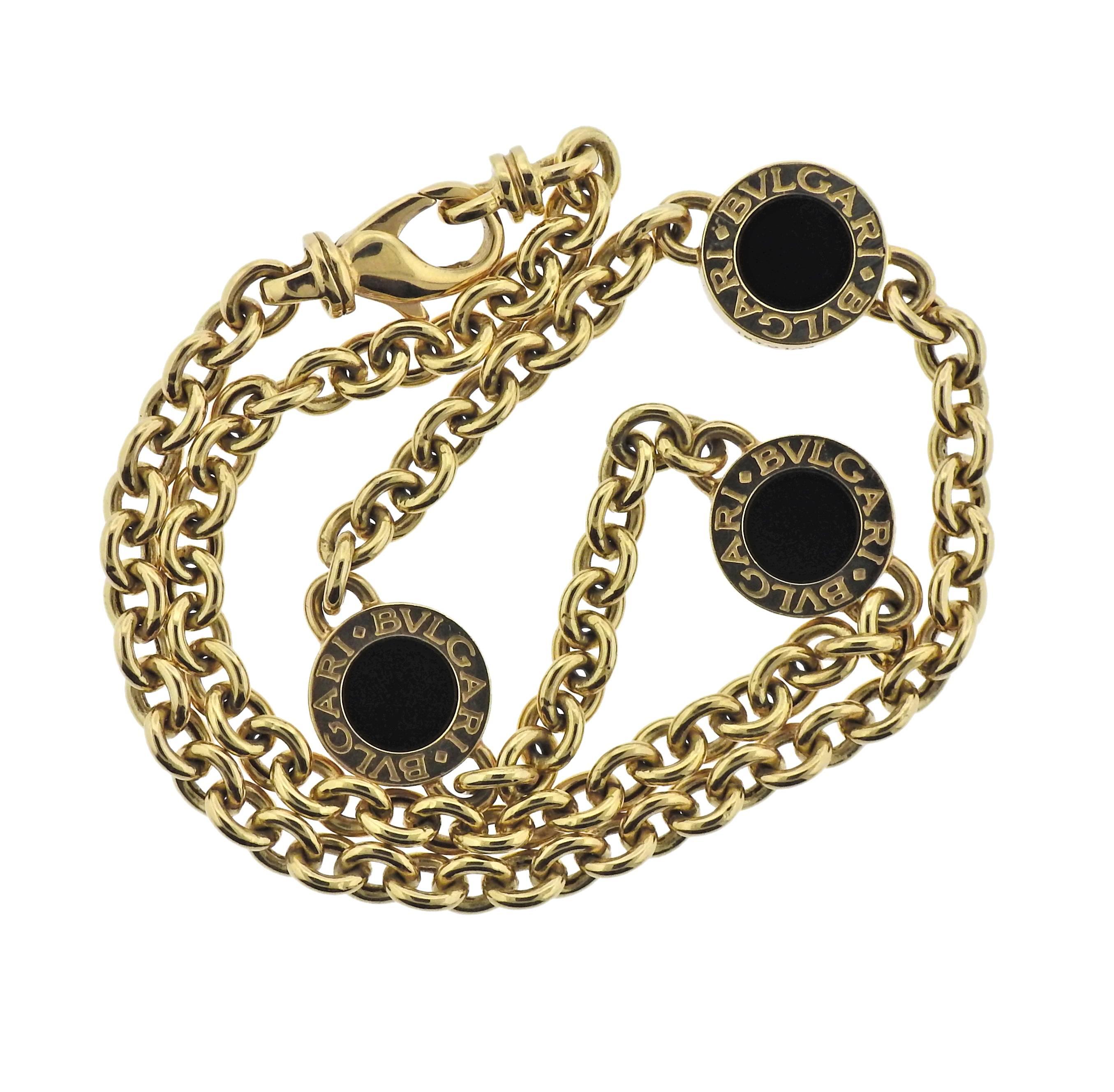 bvlgari black onyx necklace