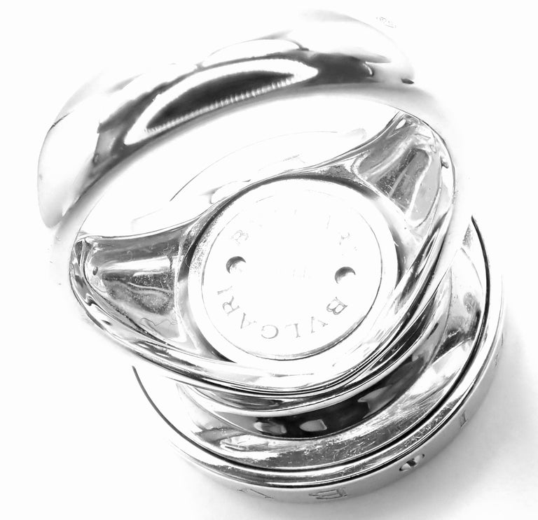 Bulgari Optical Illusion Spinning Onyx White Gold Ring at 1stDibs