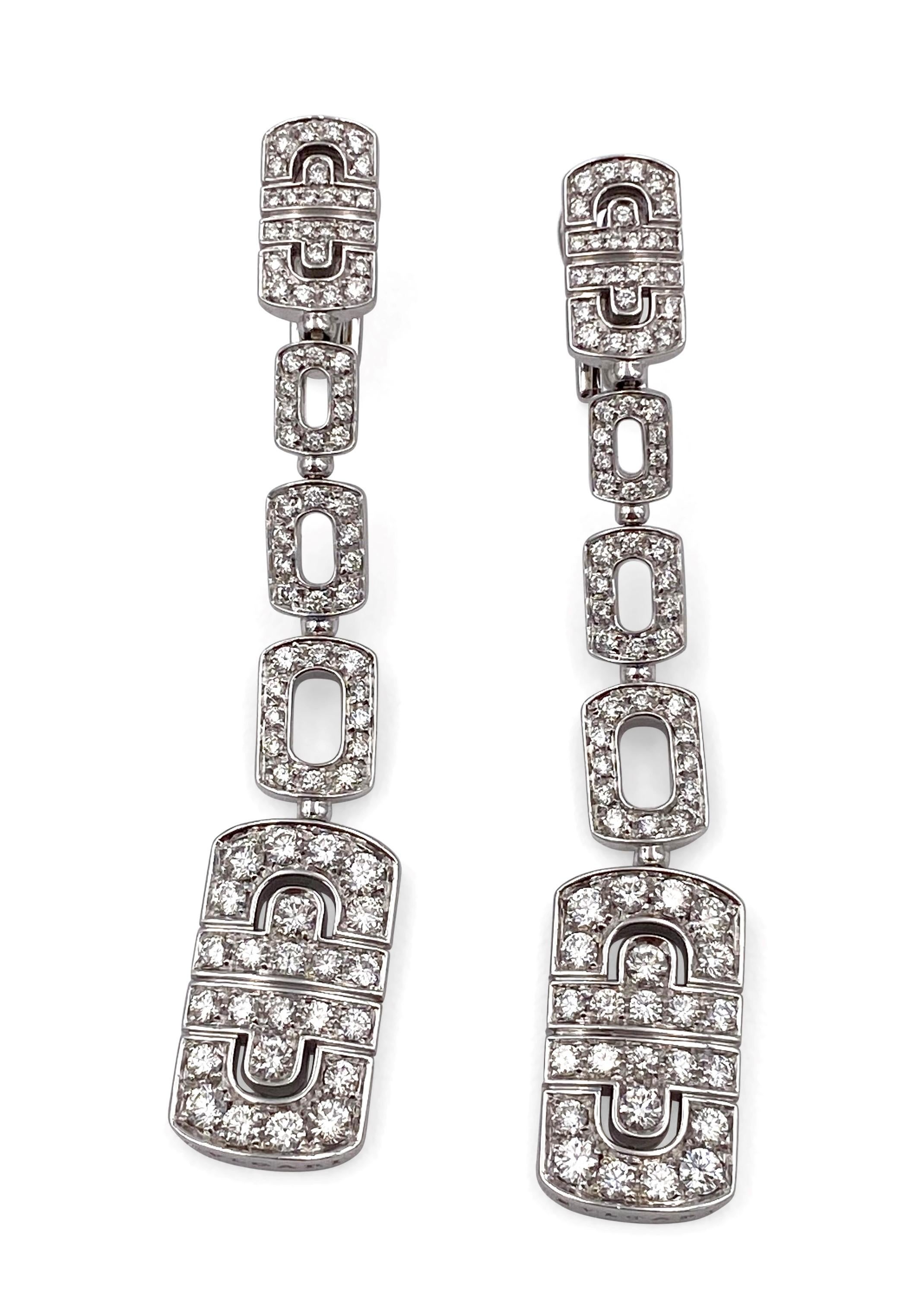 Bulgari Parentesi 18 Karat Gold and Diamond Earrings 2