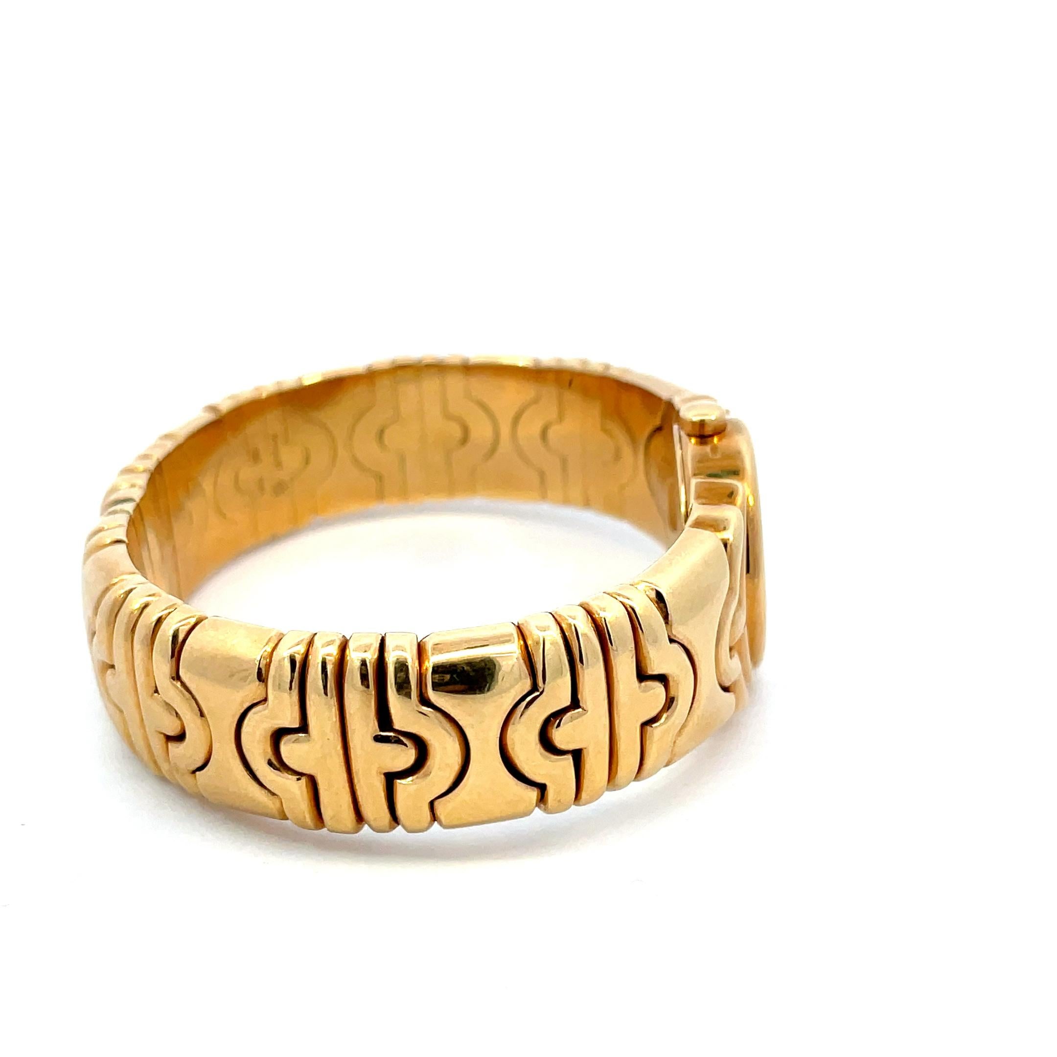 Bulgari Parentesi  18 Karat Gold Vintage Gliederarmreif Französisch Marks im Zustand „Hervorragend“ in Milano, IT