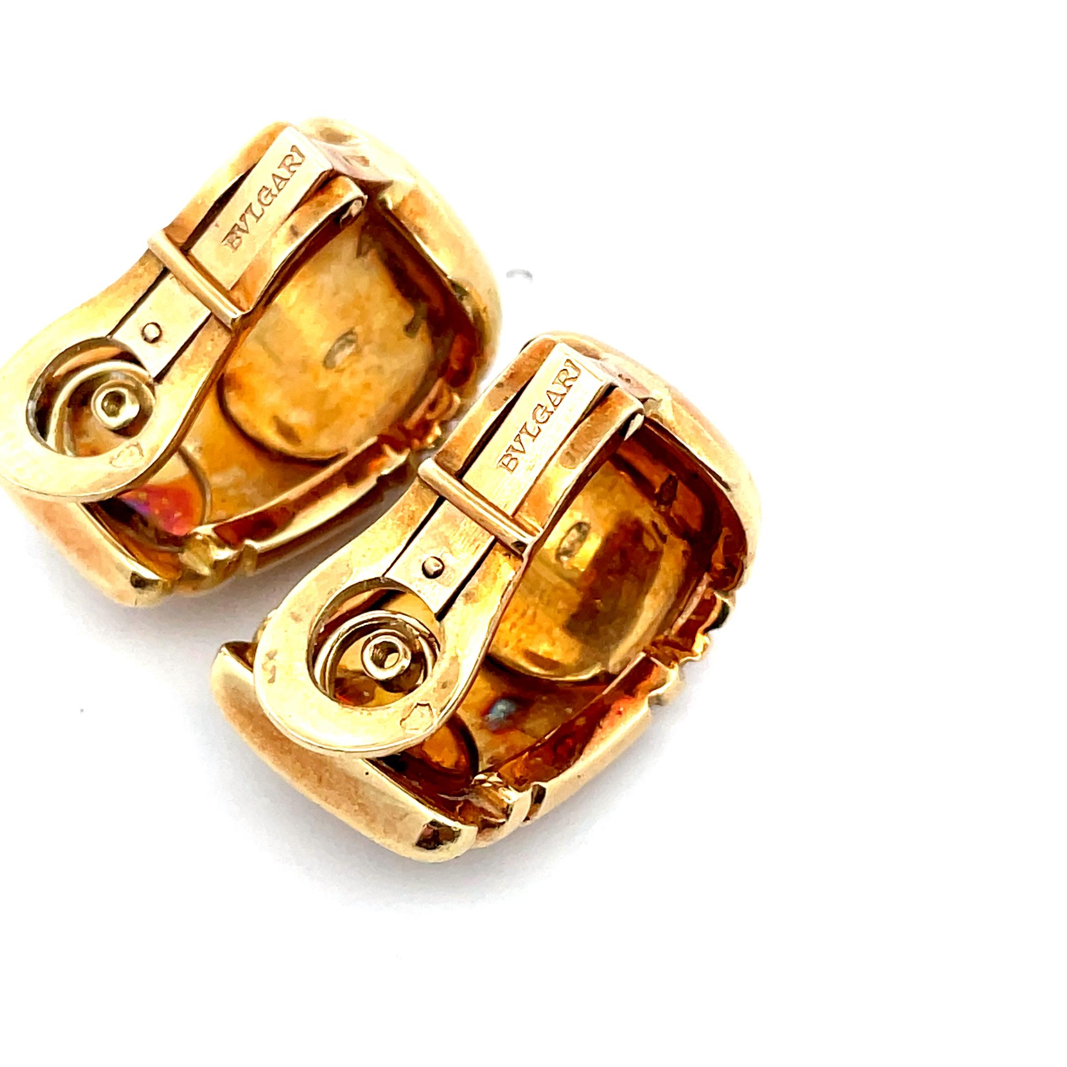 Bulgari Parentesi  18 Karat Gold Vintage Gliederohrringe Französische Markierungen 2