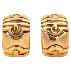 Bulgari Parentesi  18 Karat Gold Vintage Gliederohrringe Französische Markierungen