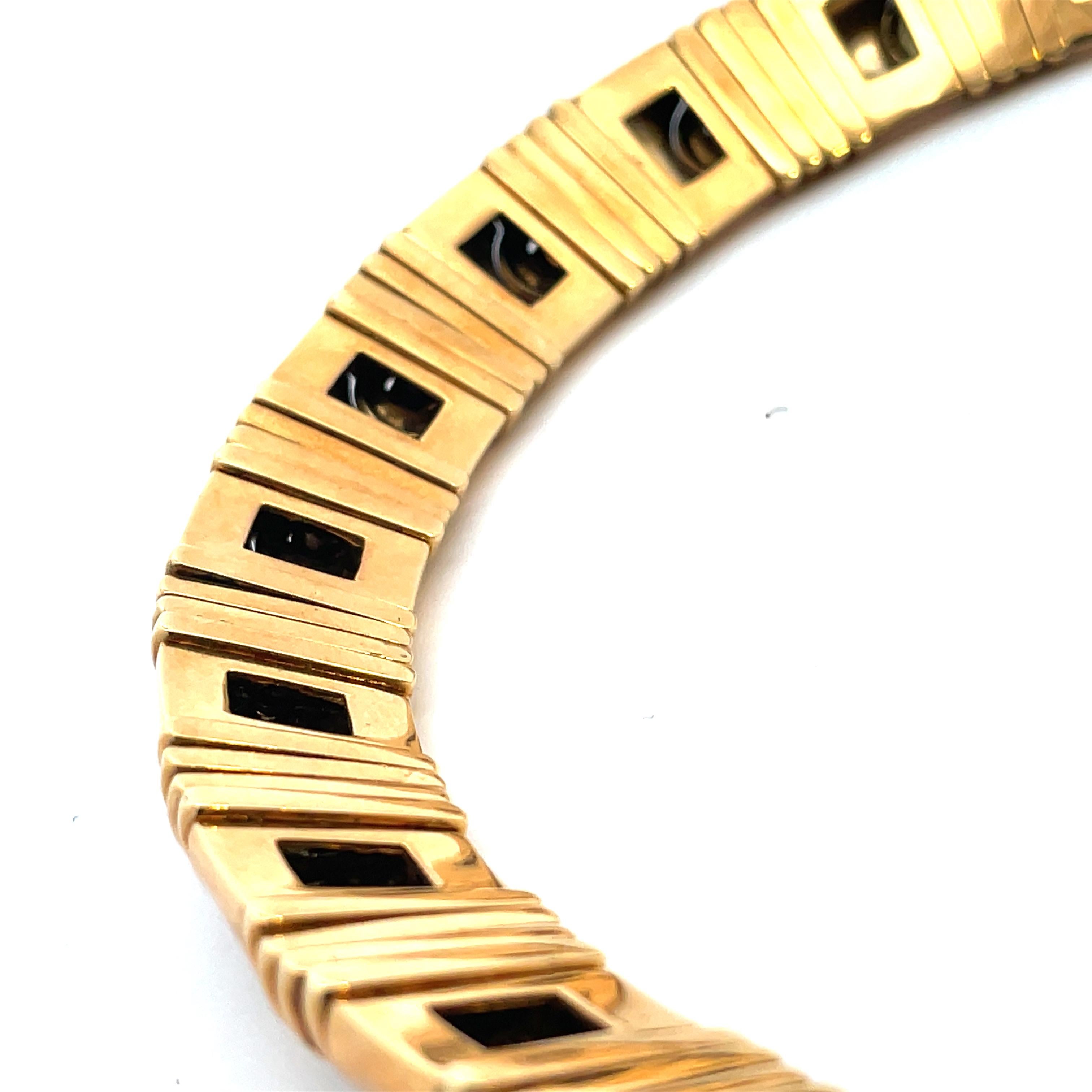 Bulgari Parentesi  18 Karat Gold Vintage Gliederhalskette Chocker Französische Markierungen für Damen oder Herren