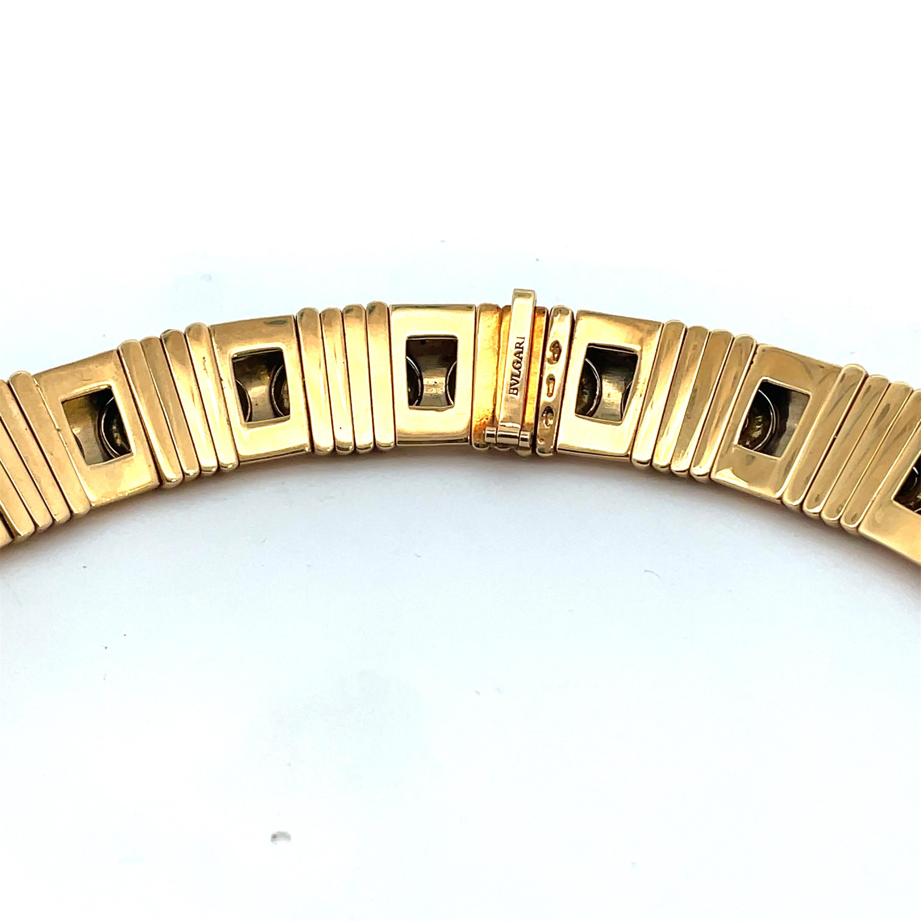 Bulgari Parentesi  18 Karat Gold Vintage Gliederhalskette Chocker Französische Markierungen 1