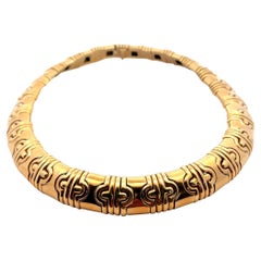 Bulgari Parentesi  18 Karat Gold Vintage Gliederhalskette Chocker Französische Markierungen