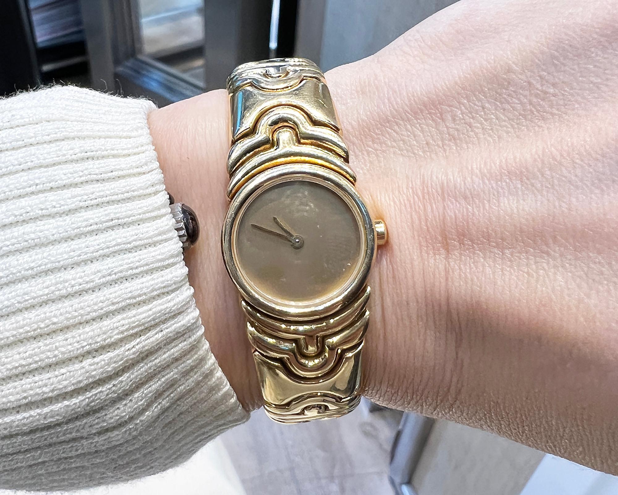 Contemporary Bulgari Parentesi 18k Gold Watch For Sale