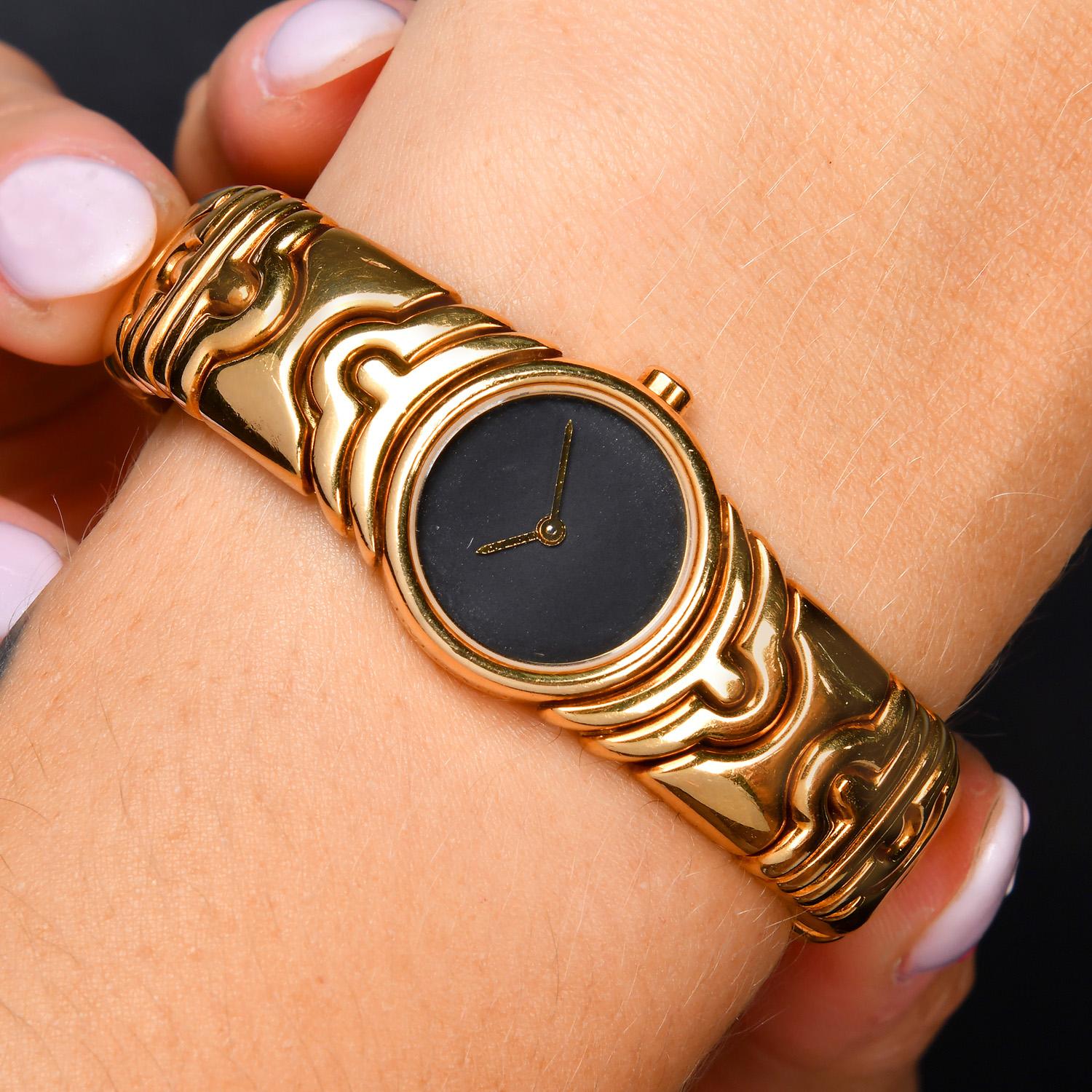 Women's Bulgari Parentesi 18K Yellow Gold Bvlgari Watch, Ref. BJ 10 For Sale