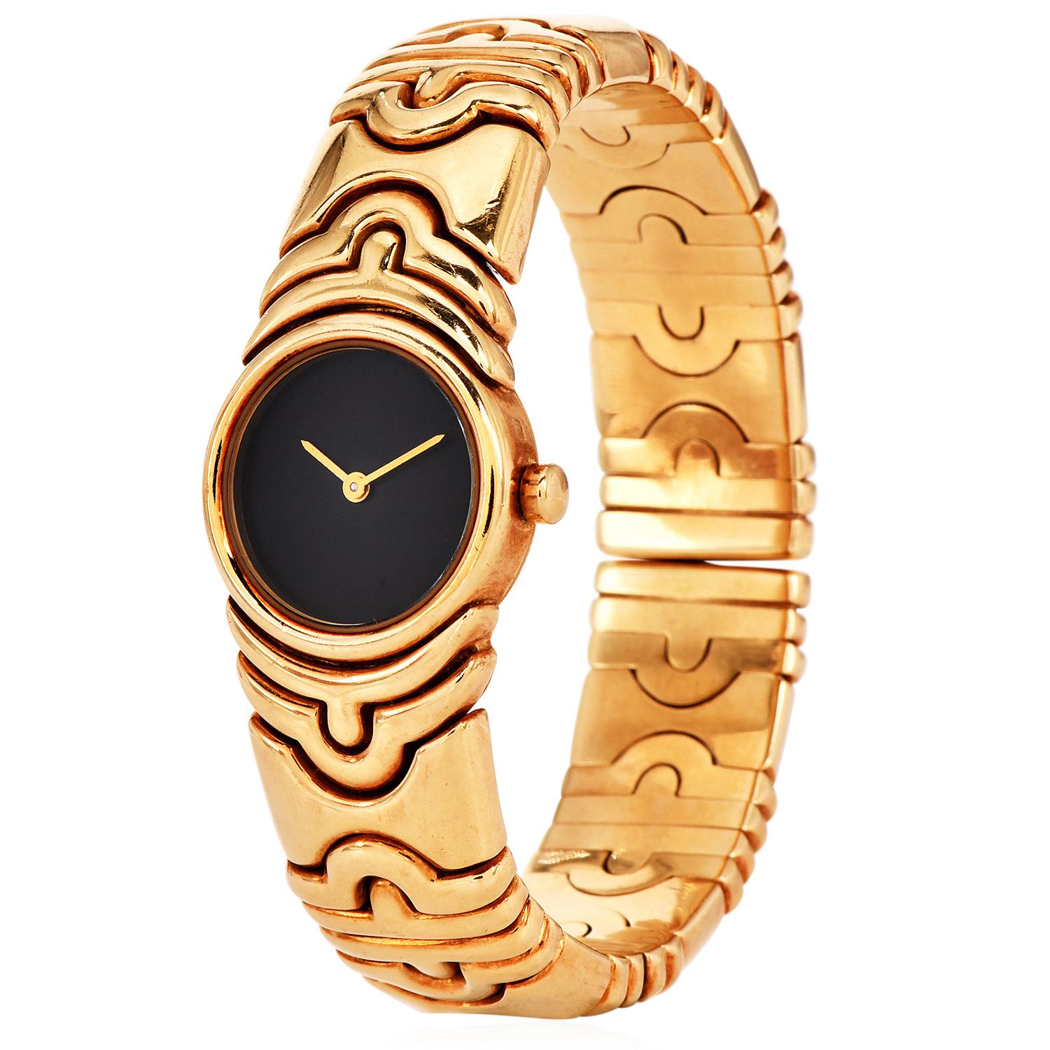 Bulgari Parentesi 18K Yellow Gold Bvlgari Watch, Ref. BJ 10 For Sale 1