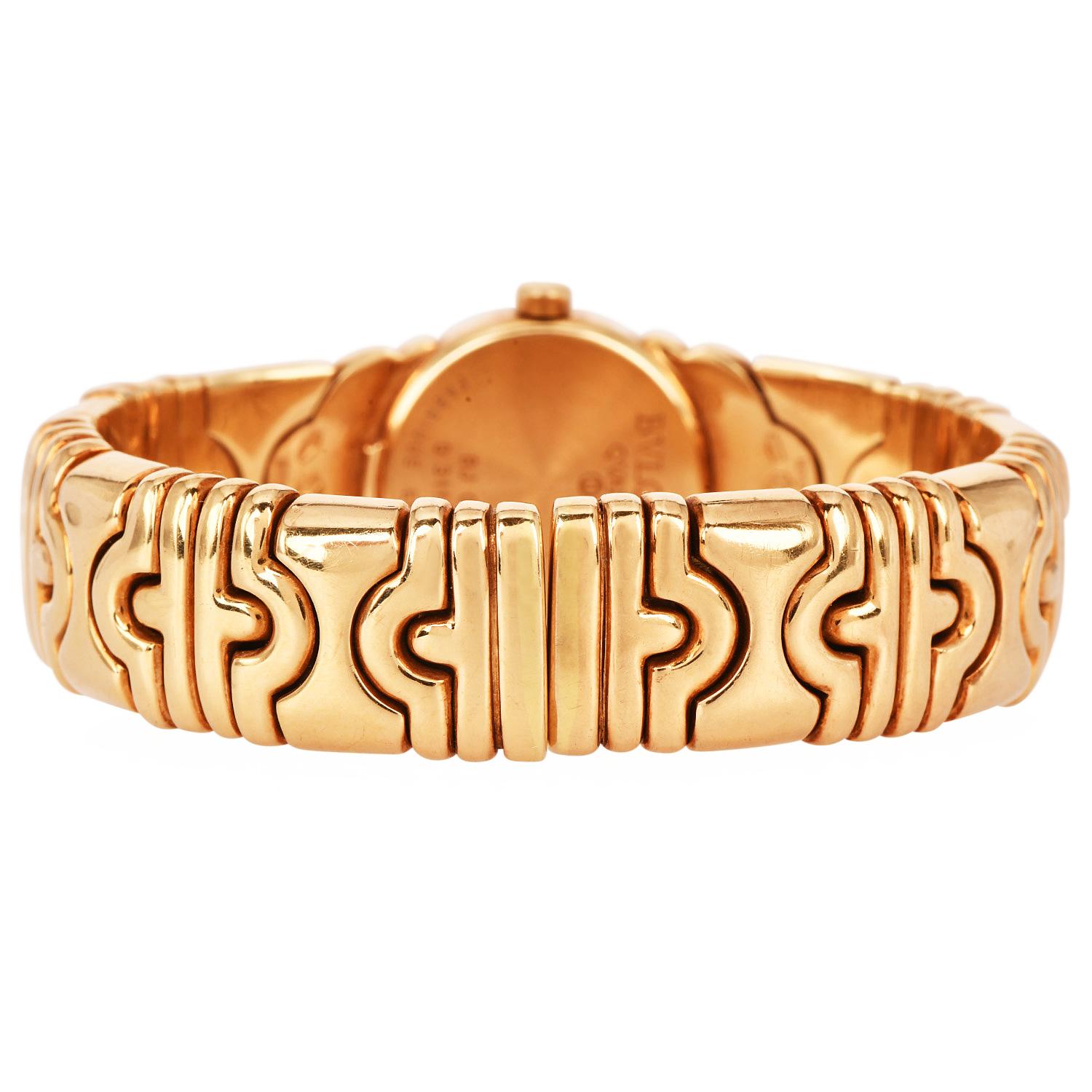 Bulgari Parentesi 18K Yellow Gold Bvlgari Watch, Ref. BJ 10 For Sale 2