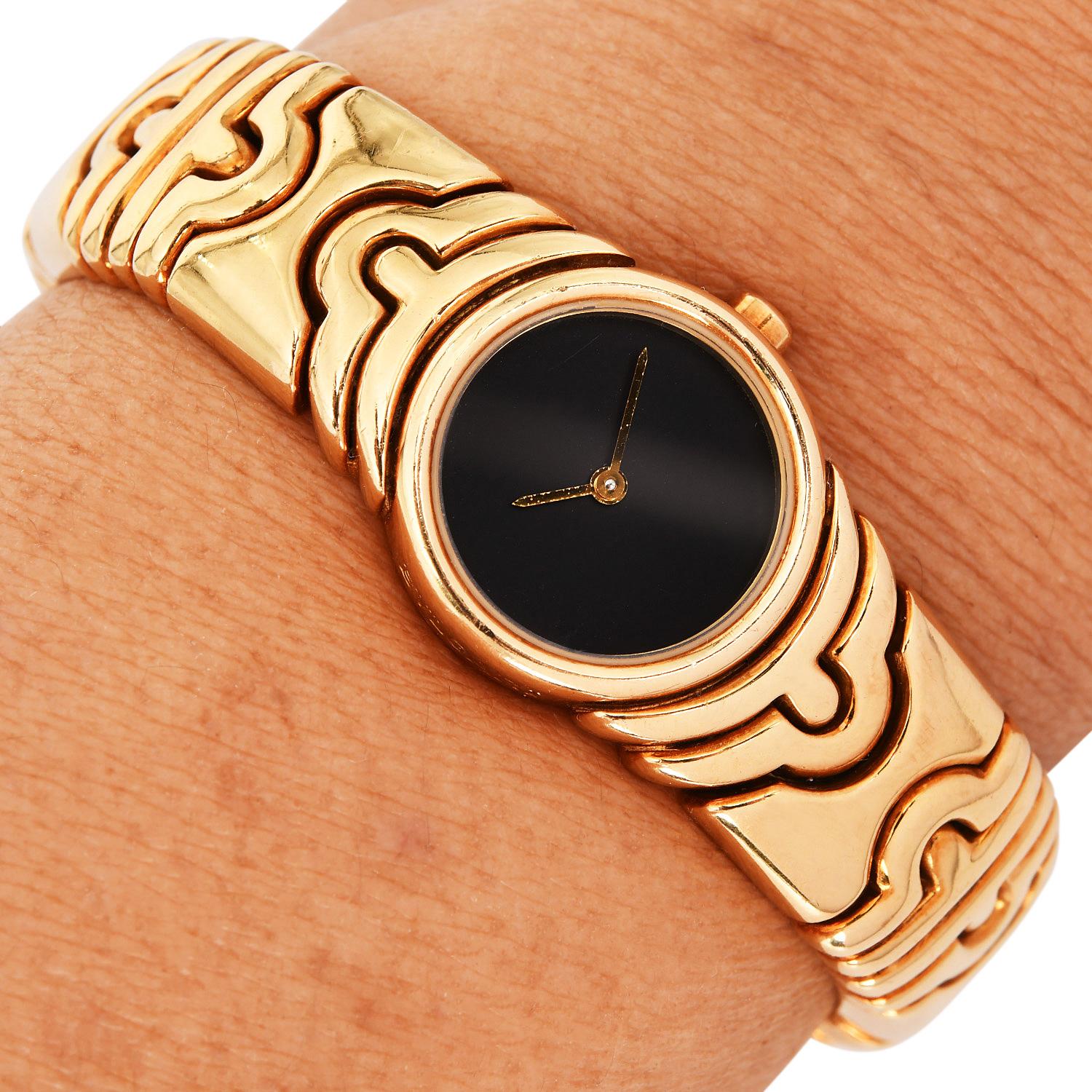 Bulgari Parentesi 18K Yellow Gold Bvlgari Watch, Ref. BJ 10 For Sale 4