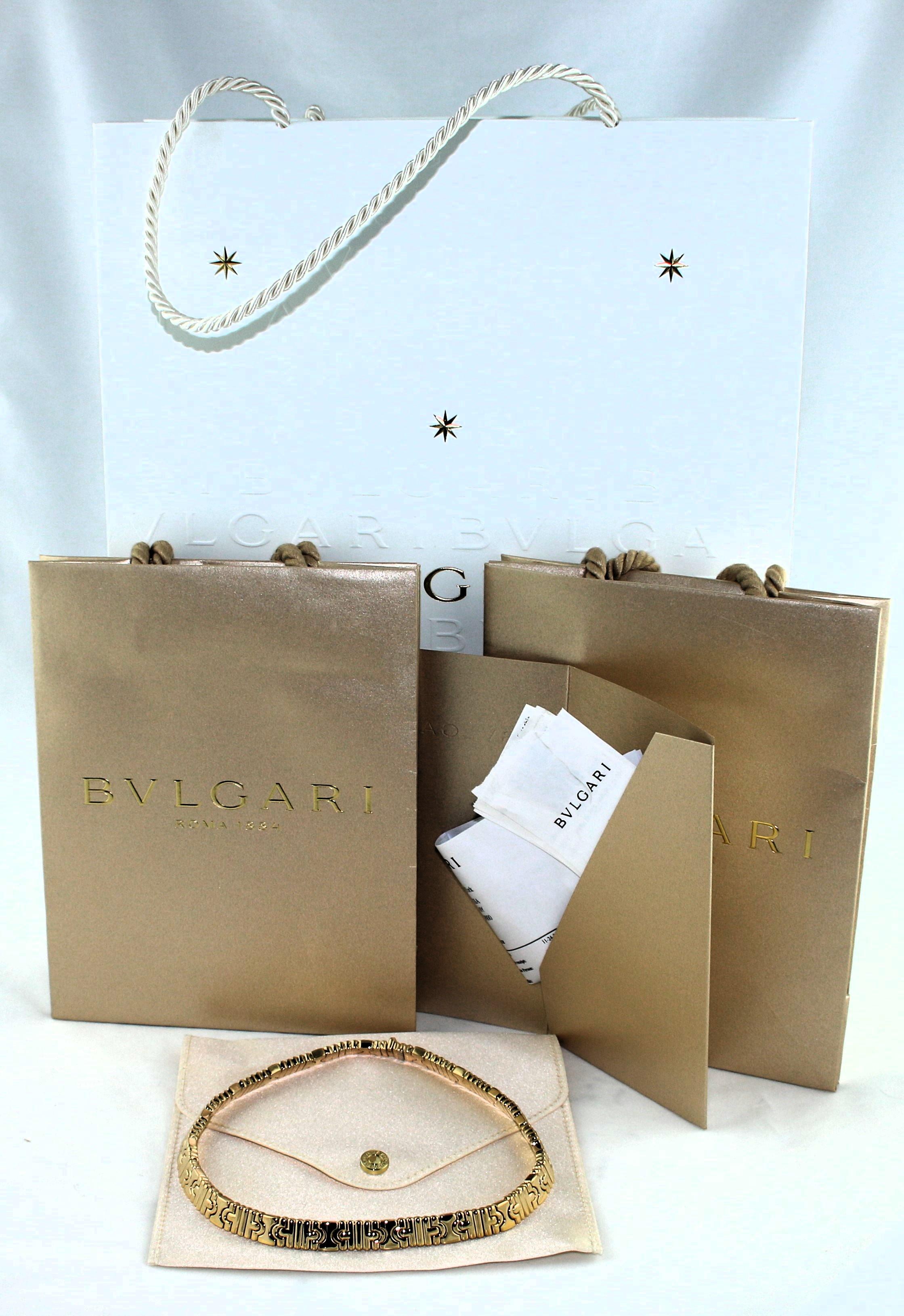 Bulgari Parentesi 18K Yellow Gold Choker Necklace For Sale 5