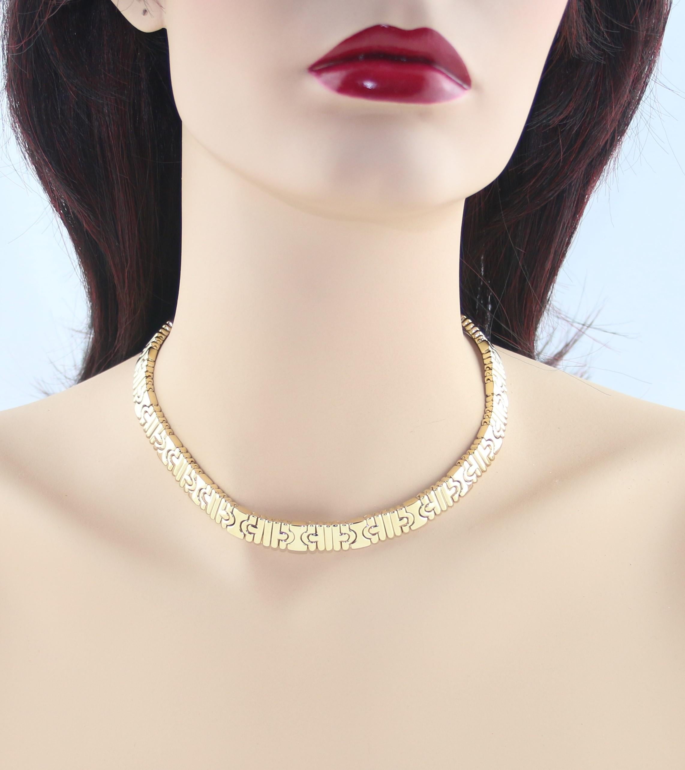 Bulgari Parentesi 18K Yellow Gold Choker Necklace For Sale 3