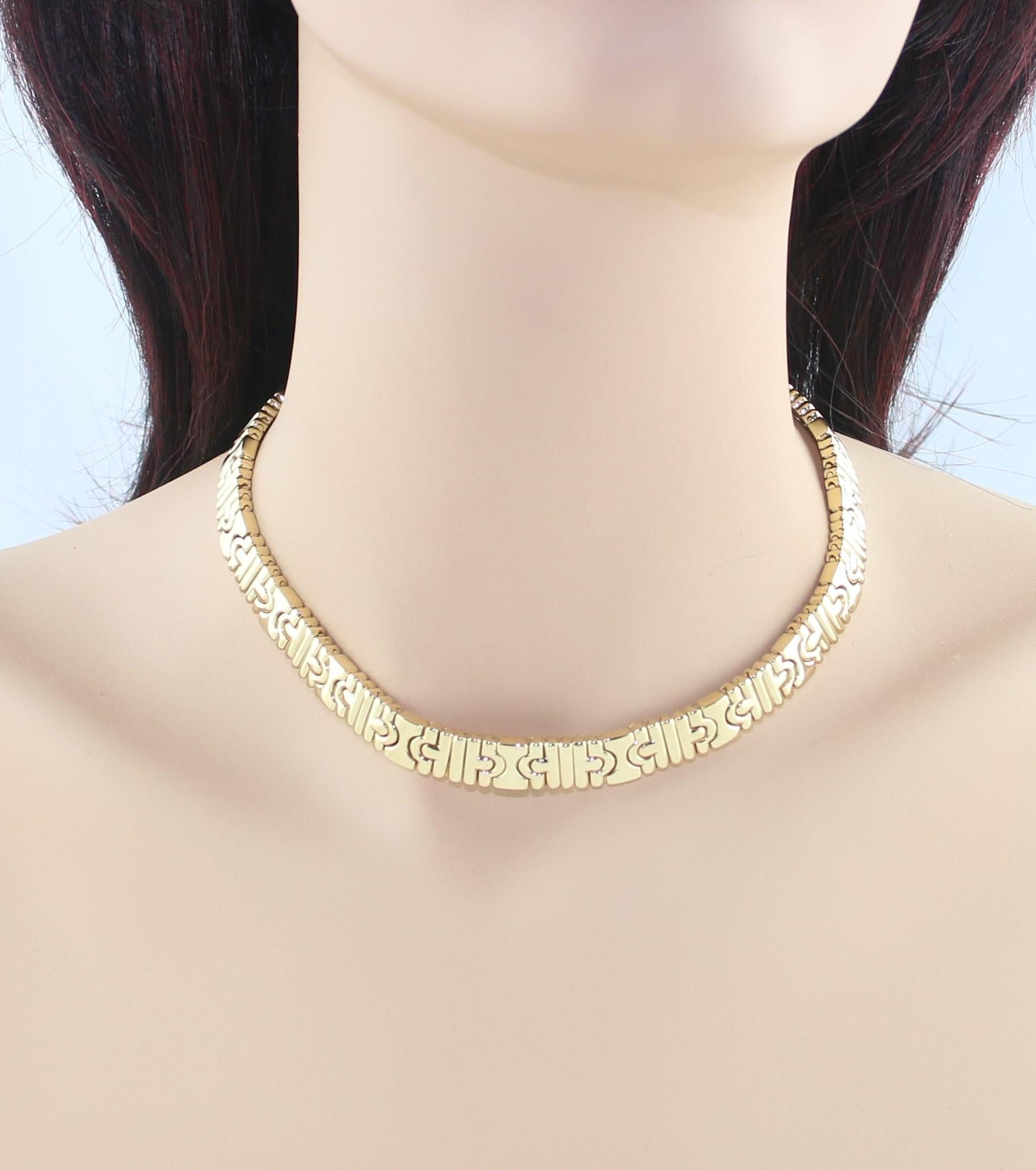 Bulgari Parentesi 18K Yellow Gold Choker Necklace For Sale 4