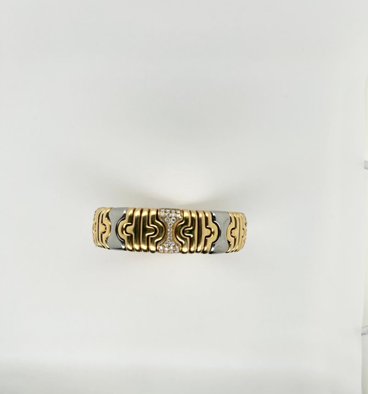 Bulgari Parentesi 18k YG/SS Bangle Bracelet 2