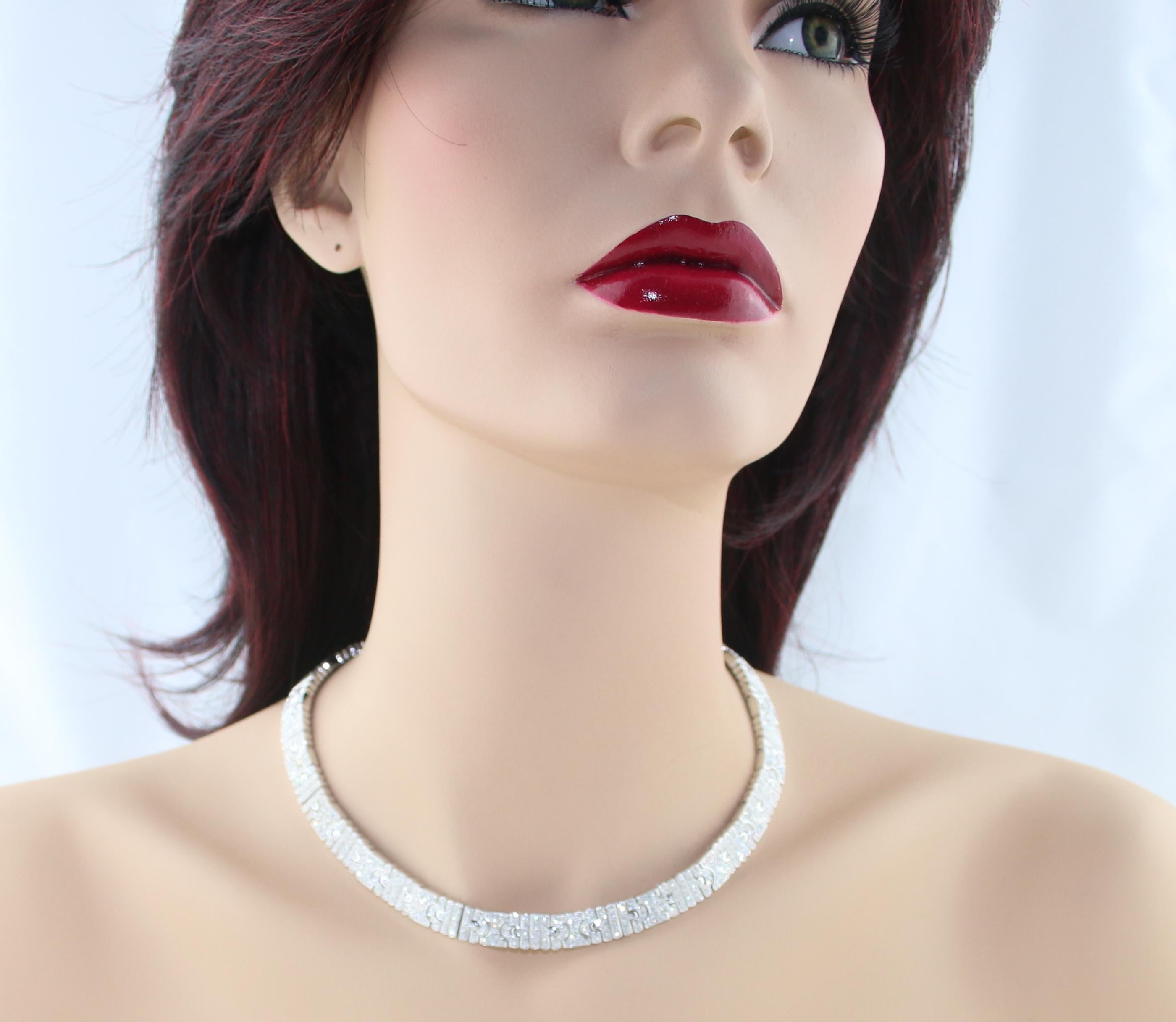 Bulgari Parentesi 8.60 Carats Diamond & White Gold Choker Necklace 2