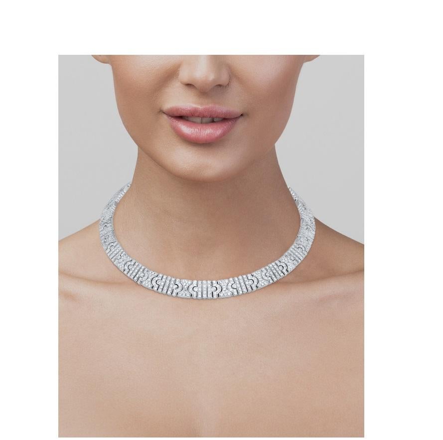 Women's Bulgari Parentesi 8.60 Carats Diamond & White Gold Choker Necklace