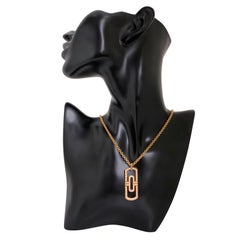 Bulgari Parentesi Adjustable Length Diamond Pendant Necklace in 18k Rose Gold