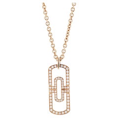 Bulgari Parentesi Adjustable Length Diamond Pendant Necklace in 18k Rose Gold