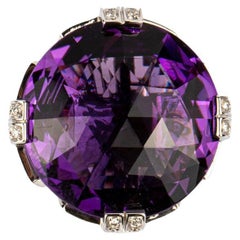 Retro Bulgari ‘Parentesi’ Amethyst and Diamond Ring