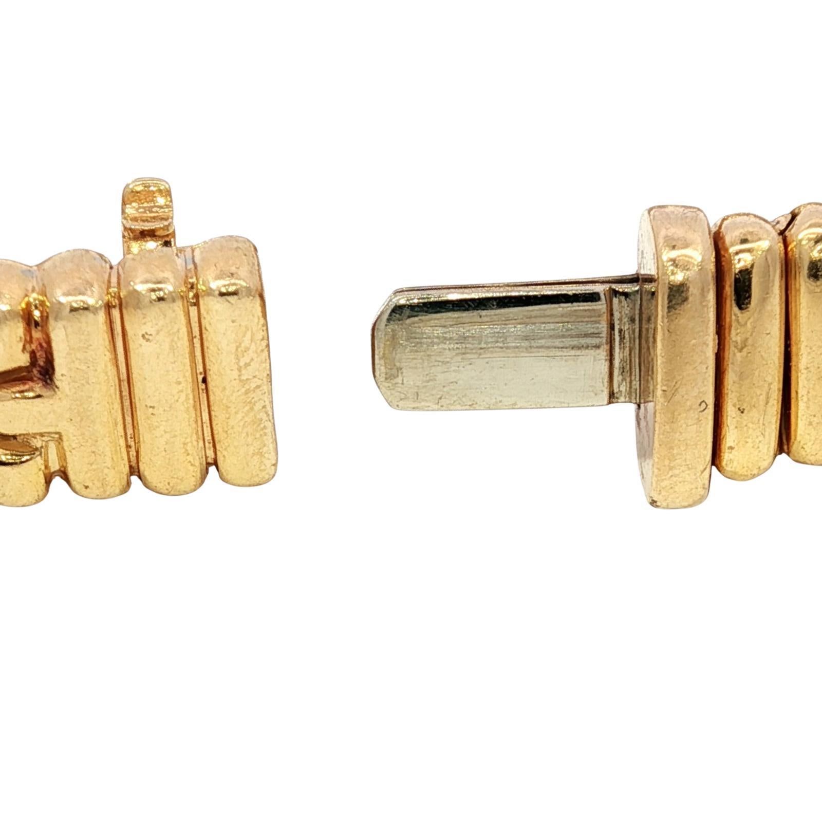 Bracciale Bulgari Parentesi in oro giallo 18 carati vintage anni '70 lunghezza 7 in vendita 6