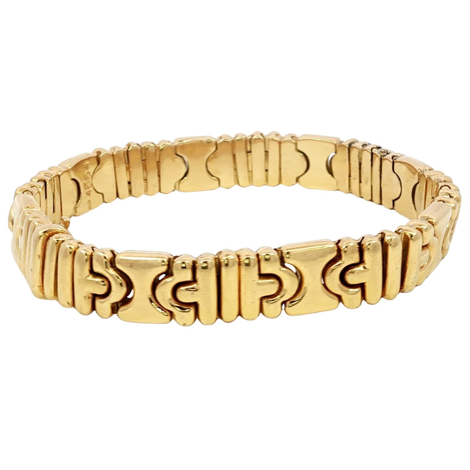 Bracciale Bulgari Parentesi in oro giallo 18 carati vintage anni '70 lunghezza 7 in vendita 8