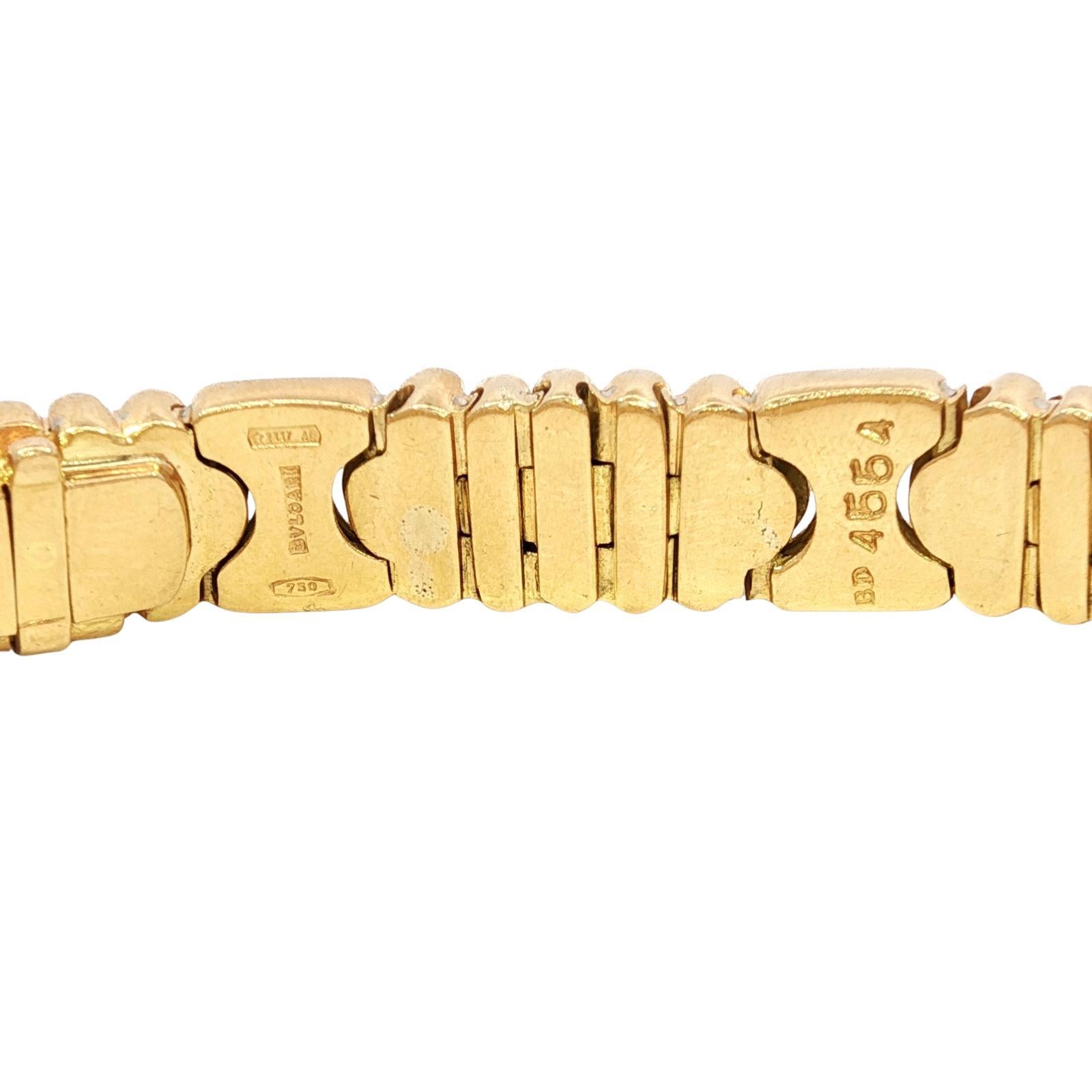 Bracciale Bulgari Parentesi in oro giallo 18 carati vintage anni '70 lunghezza 7 in vendita 9