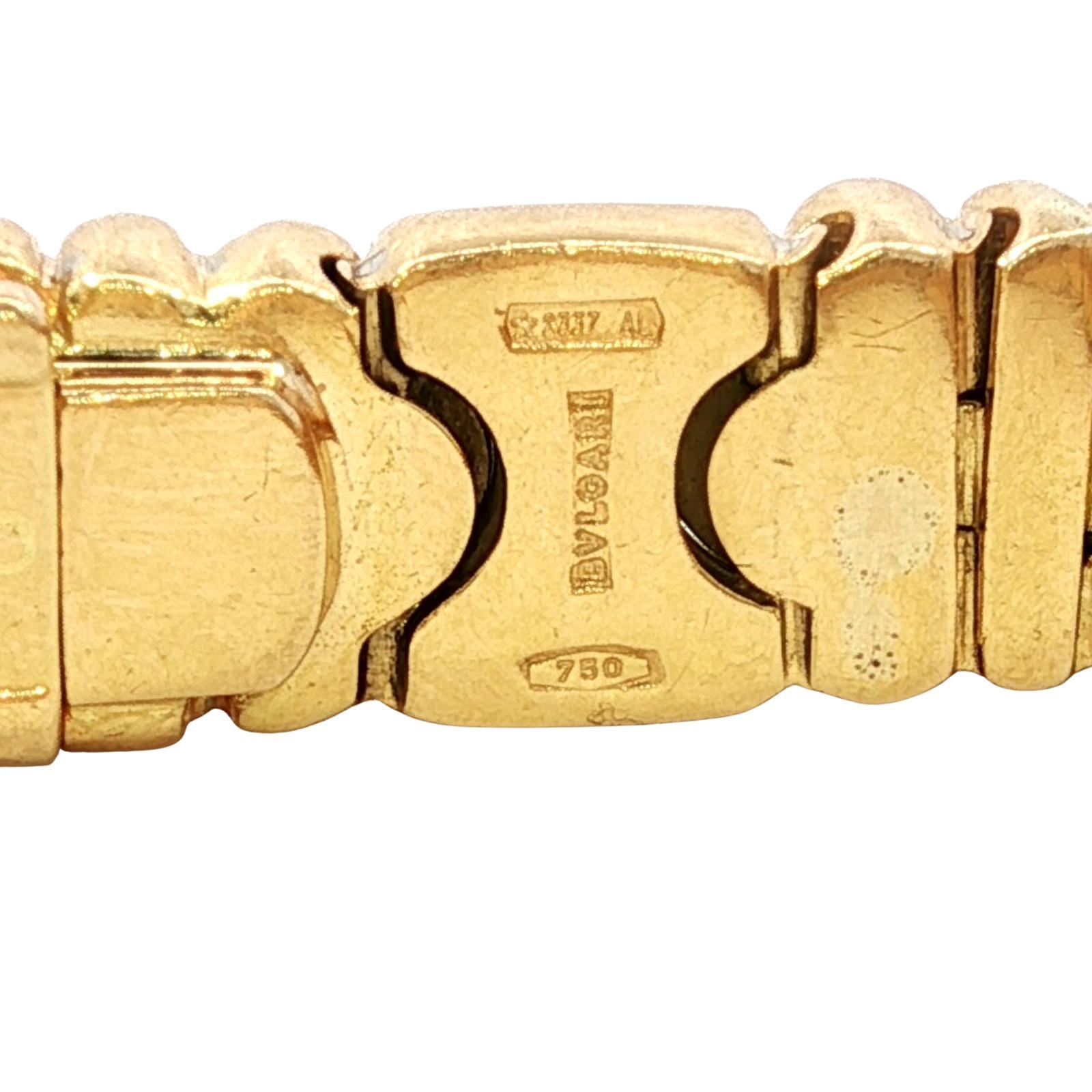 Bracciale Bulgari Parentesi in oro giallo 18 carati vintage anni '70 lunghezza 7 in vendita 11