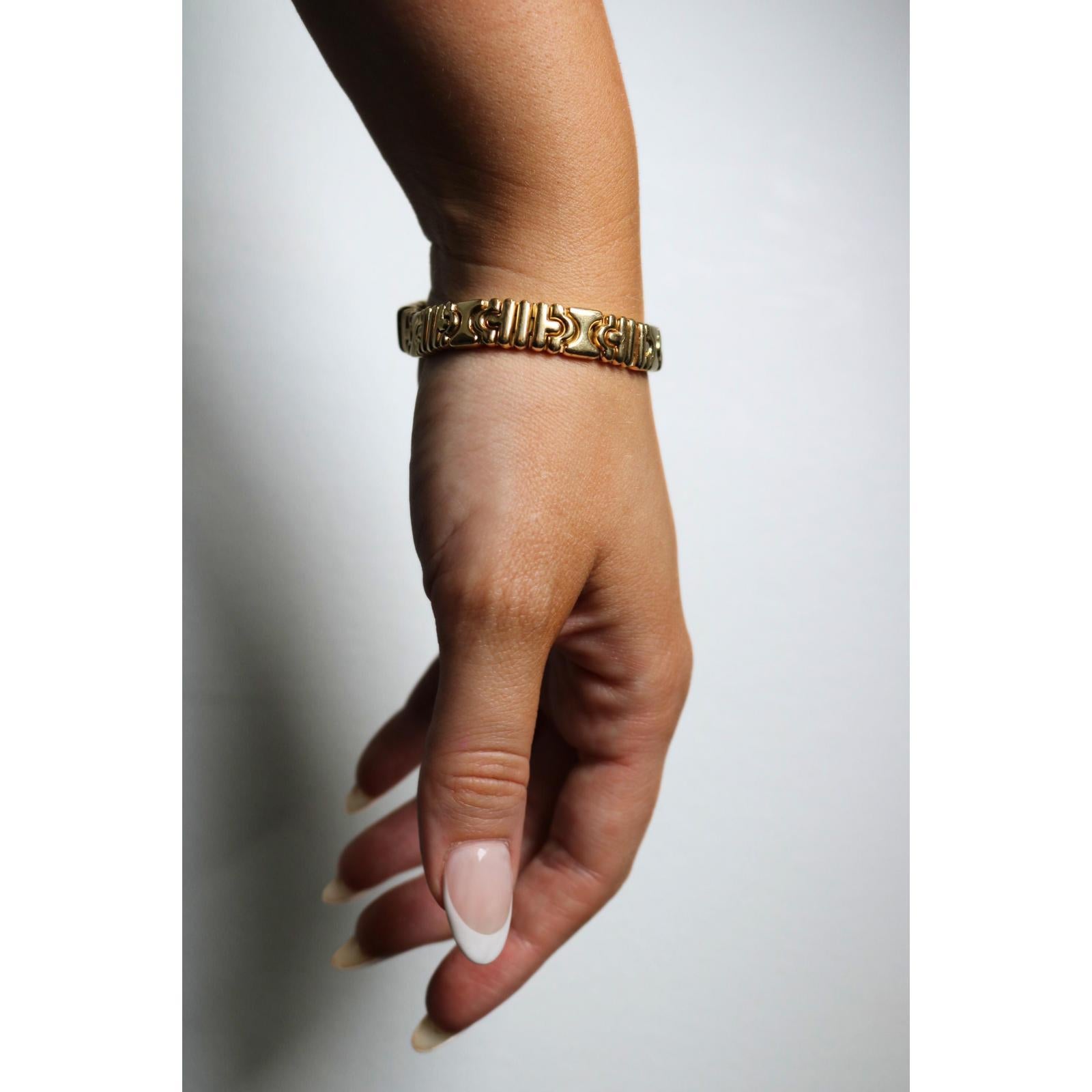 Bracciale Bulgari Parentesi in oro giallo 18 carati vintage anni '70 lunghezza 7 in vendita 14