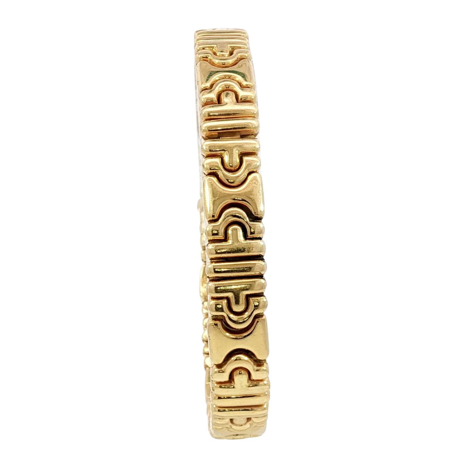 Donna Bracciale Bulgari Parentesi in oro giallo 18 carati vintage anni '70 lunghezza 7 in vendita