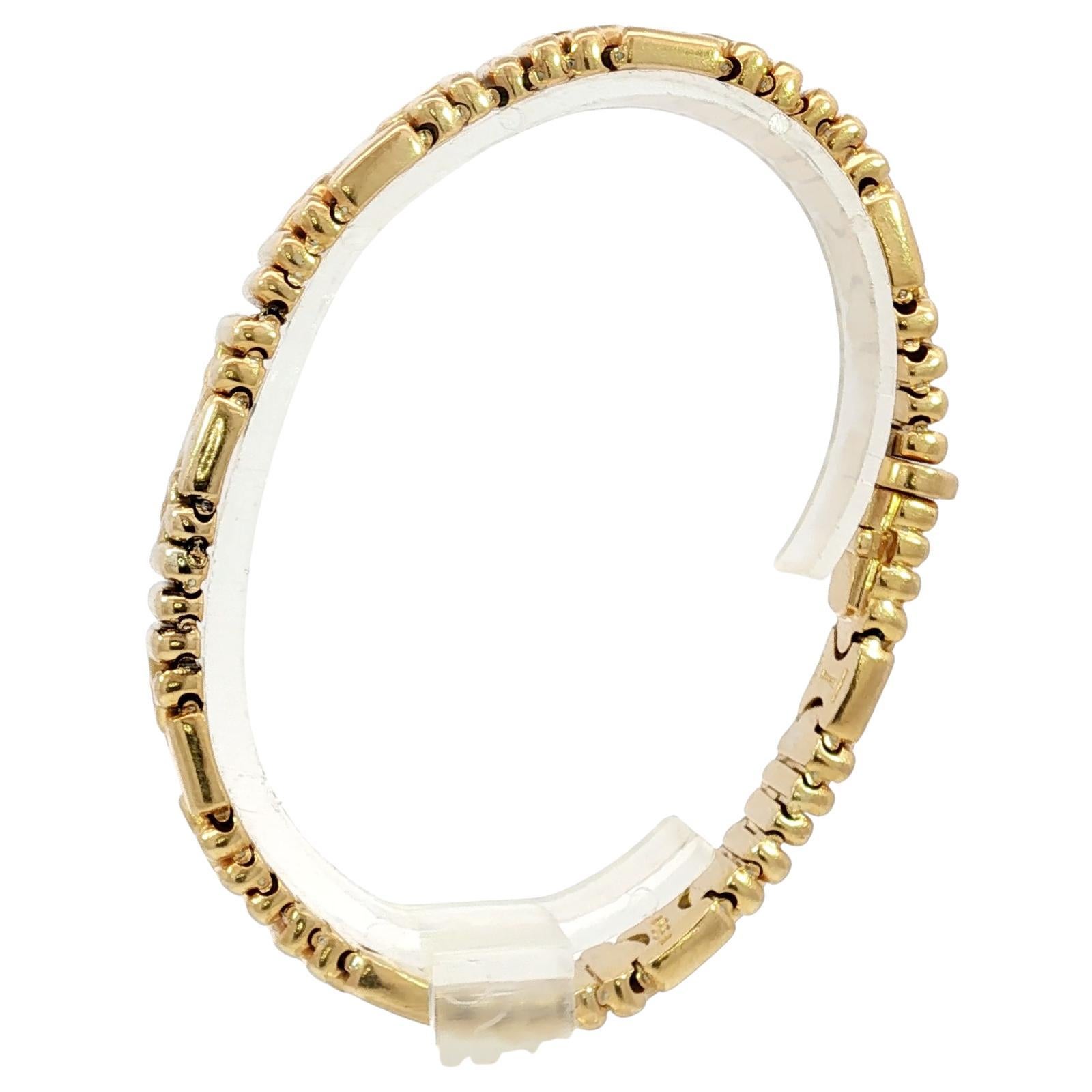 Bracciale Bulgari Parentesi in oro giallo 18 carati vintage anni '70 lunghezza 7 in vendita 1