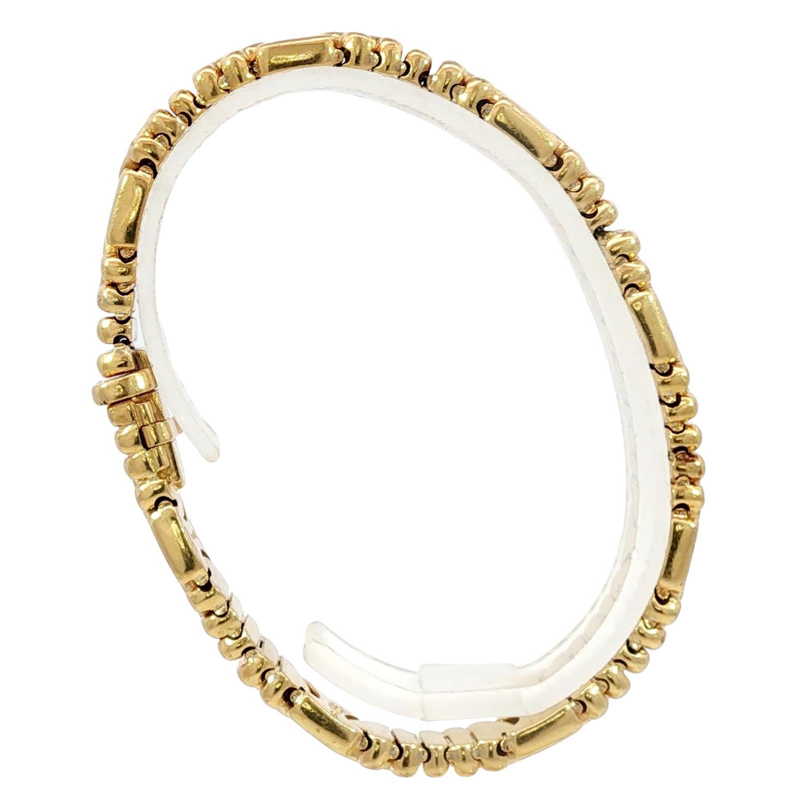 Bracciale Bulgari Parentesi in oro giallo 18 carati vintage anni '70 lunghezza 7 in vendita 3