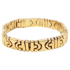 Bulgari Parentesi Bracelet 18K Yellow Gold Vintage 1970s 7" length