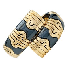 Bulgari Parentesi Bracelet, Gold and Blackened Steel