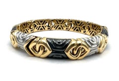 Bulgari Parentesi Bracelet Yellow Gold Hematite