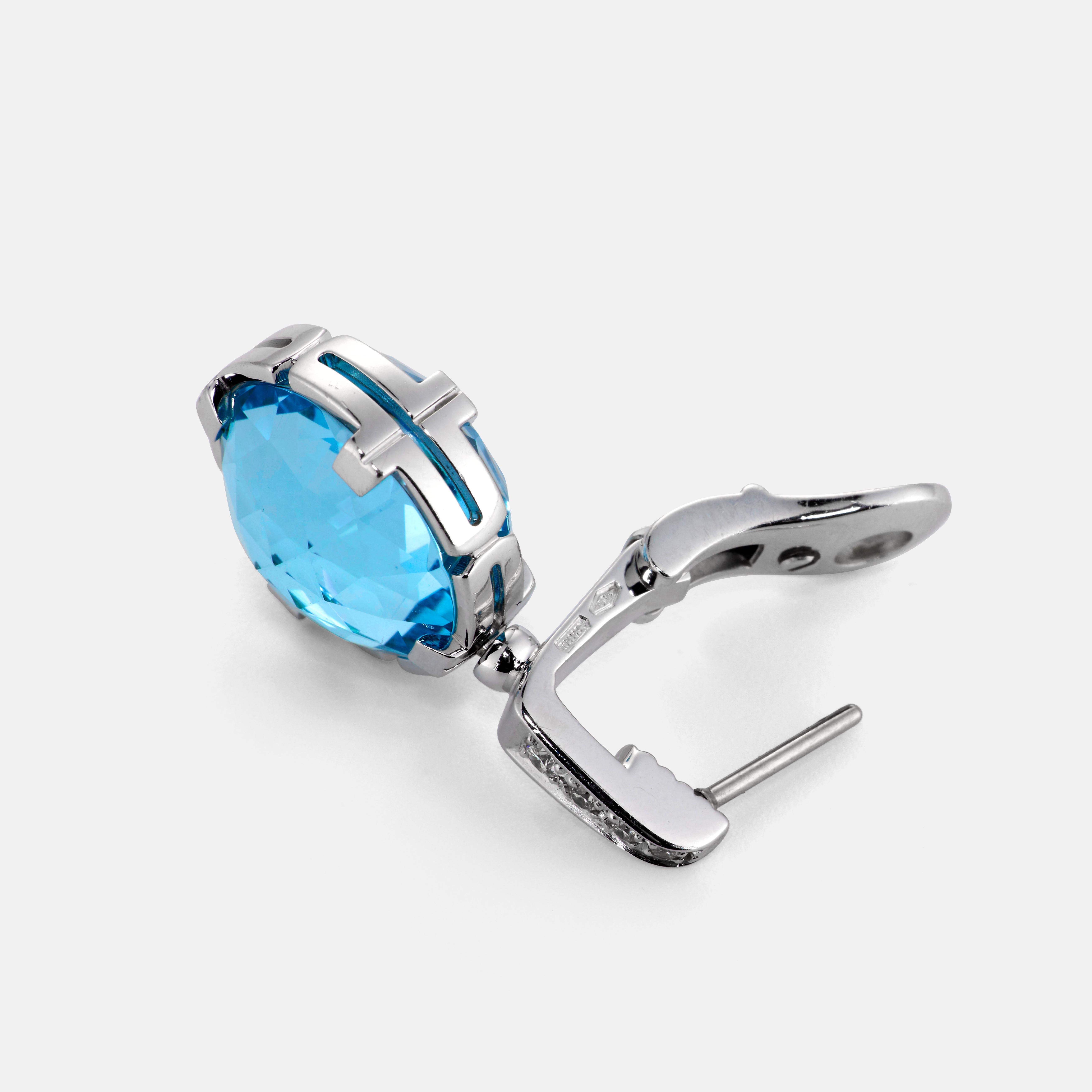 Orecchini BULGARI Parentesi Cocktail in topazio blu in vendita 1