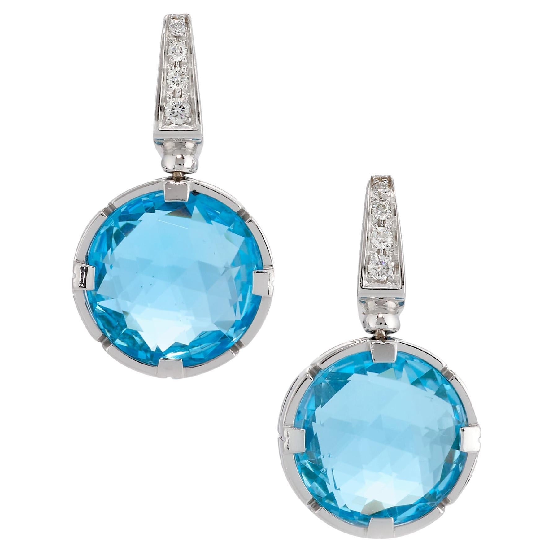 Orecchini BULGARI Parentesi Cocktail in topazio blu