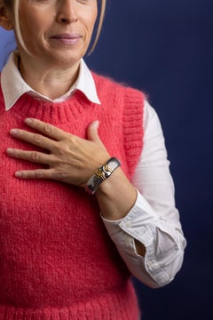 Bulgari 'Parentesi' Manschette aus 18 Karat Gold und Edelstahl