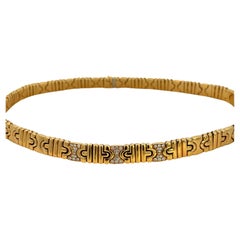 Bulgari Parentesi Diamond 18 Kt Gold Vintage Necklace