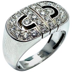 Bulgari, bague Parentesi en or blanc 18 carats et diamants