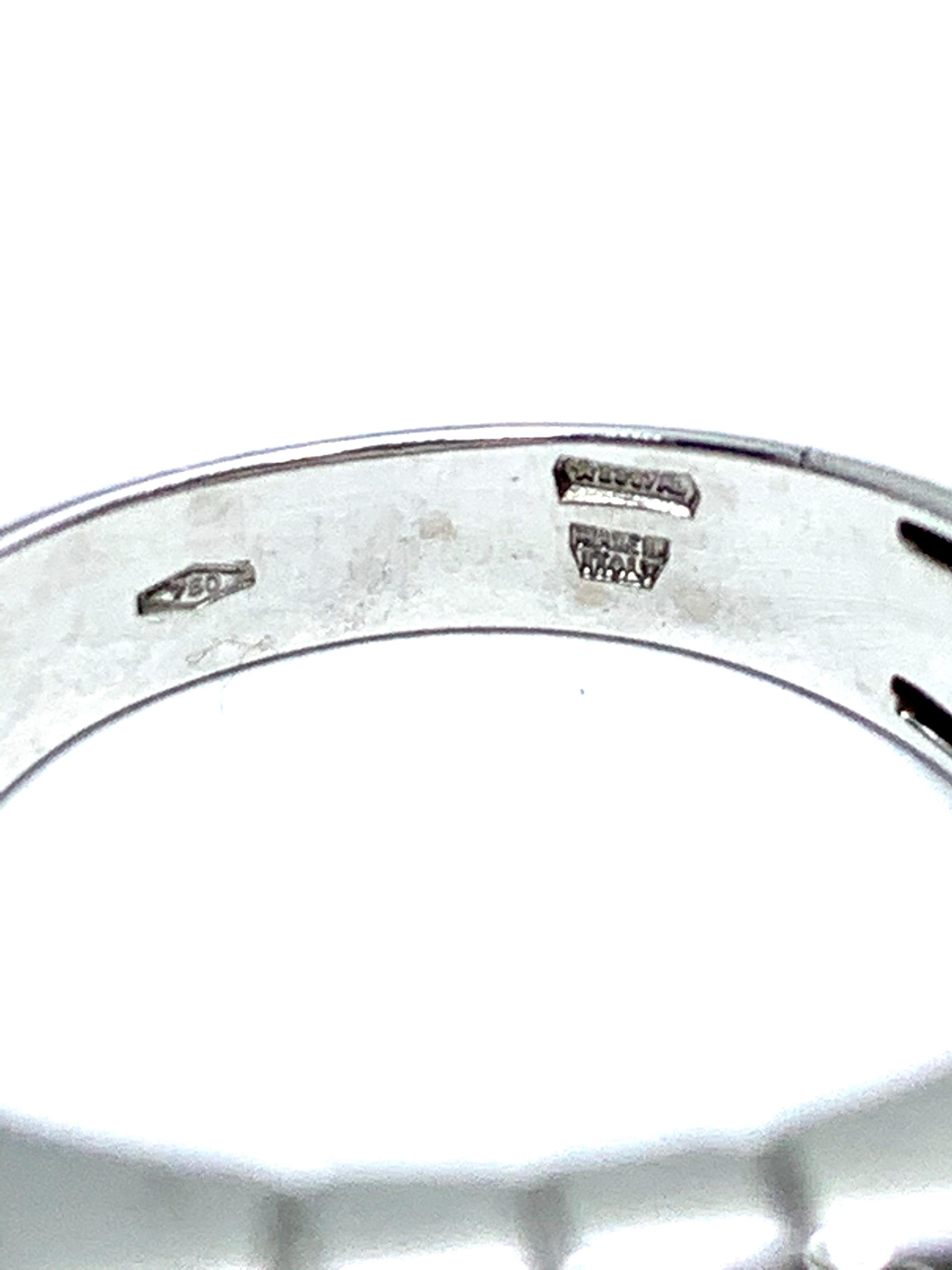 Bulgari Parentesi Diamond and 18 Karat White Gold Ring In Excellent Condition In Chevy Chase, MD