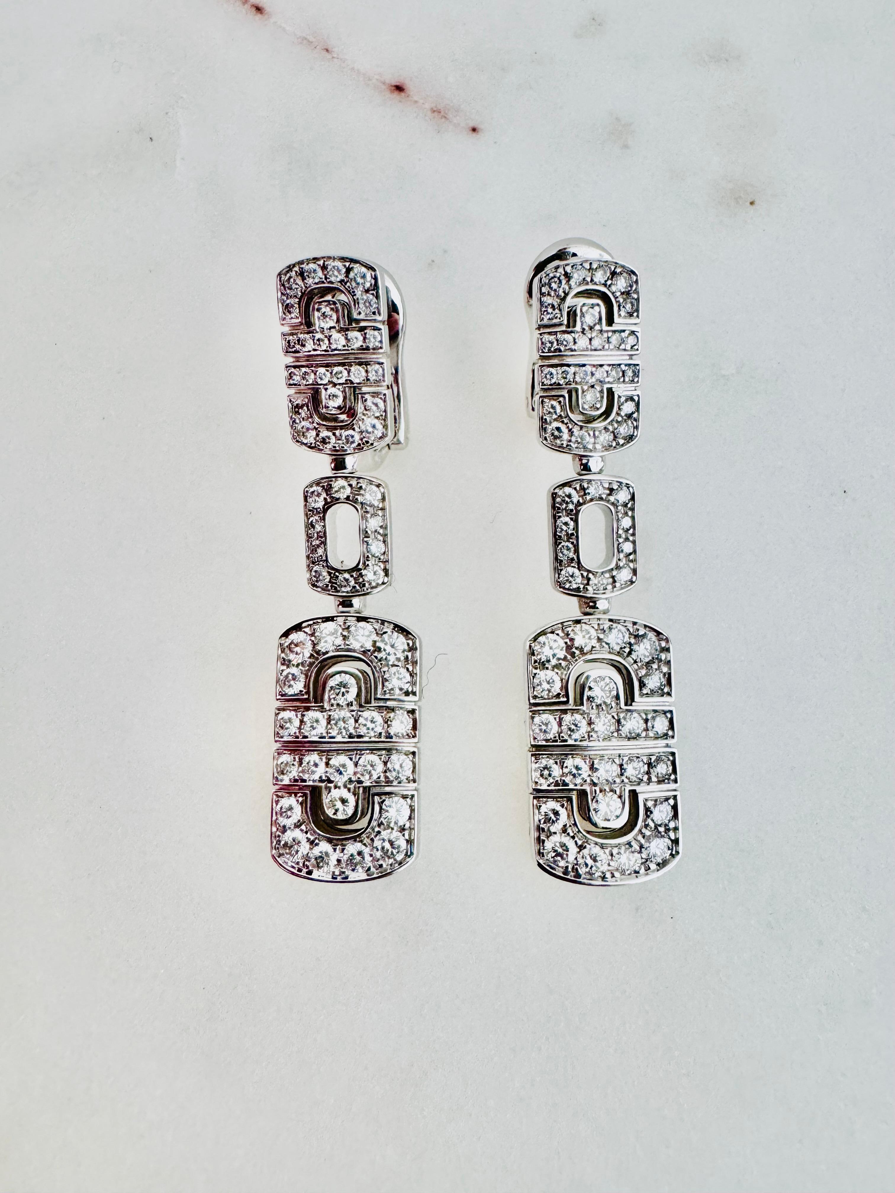 Bulgari Parentesi Diamond clip earrings  For Sale 3