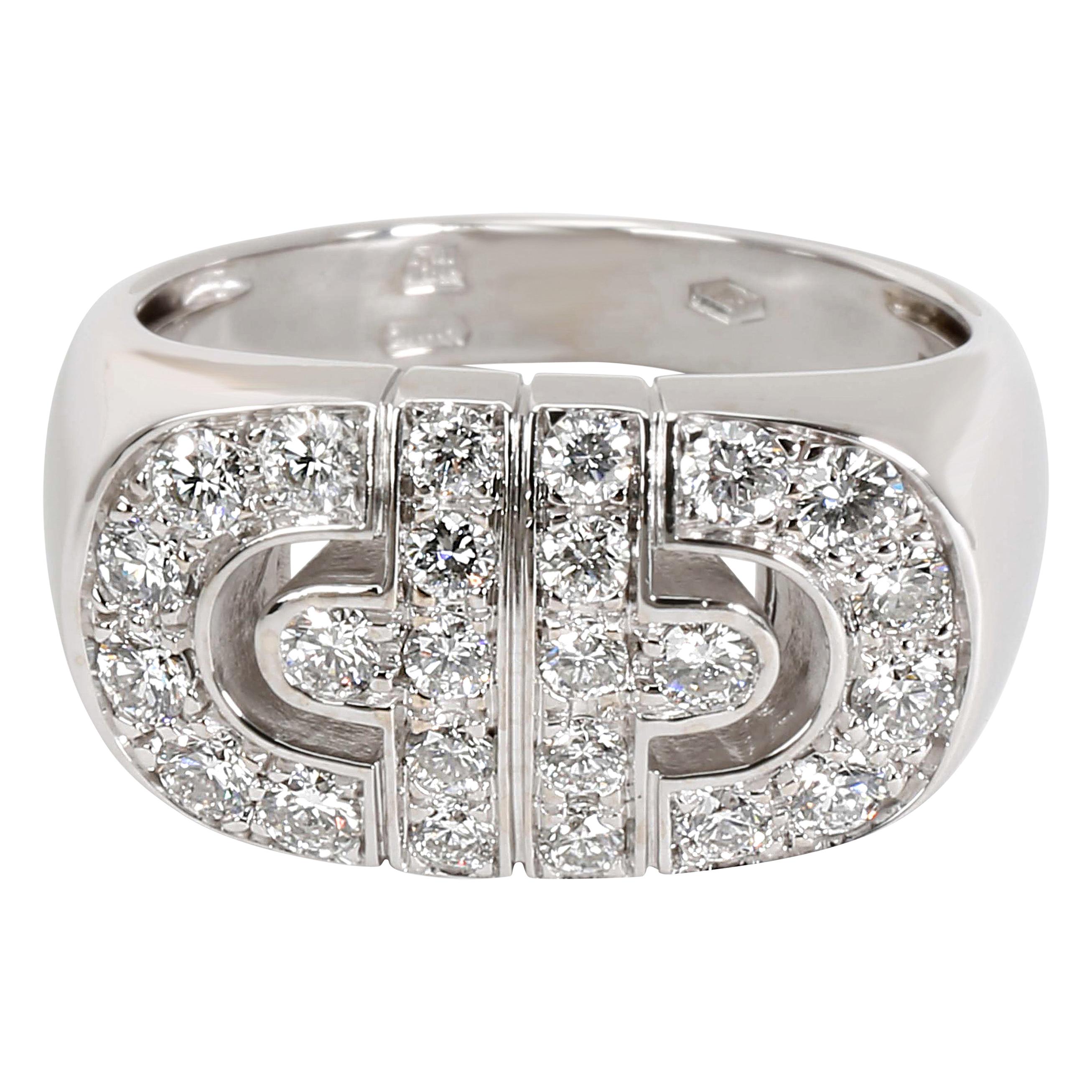 Bulgari Parentesi Diamond Fashion Ring in 18 Karat White Gold 1 Carat