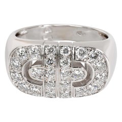 Bulgari Parentesi Bague Fashion en or blanc 18 carats avec diamants 1 carat