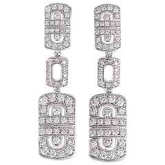 Bulgari - Parentesi - Boucles d'oreilles pendantes en or 18 carats et diamants