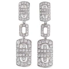 Bulgari Parentesi Diamond Gold 18 Karat Drop Earrings