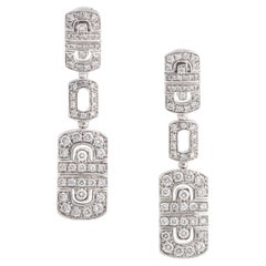 Bulgari Parentesi Diamond Gold 18 Karat Drop Earrings