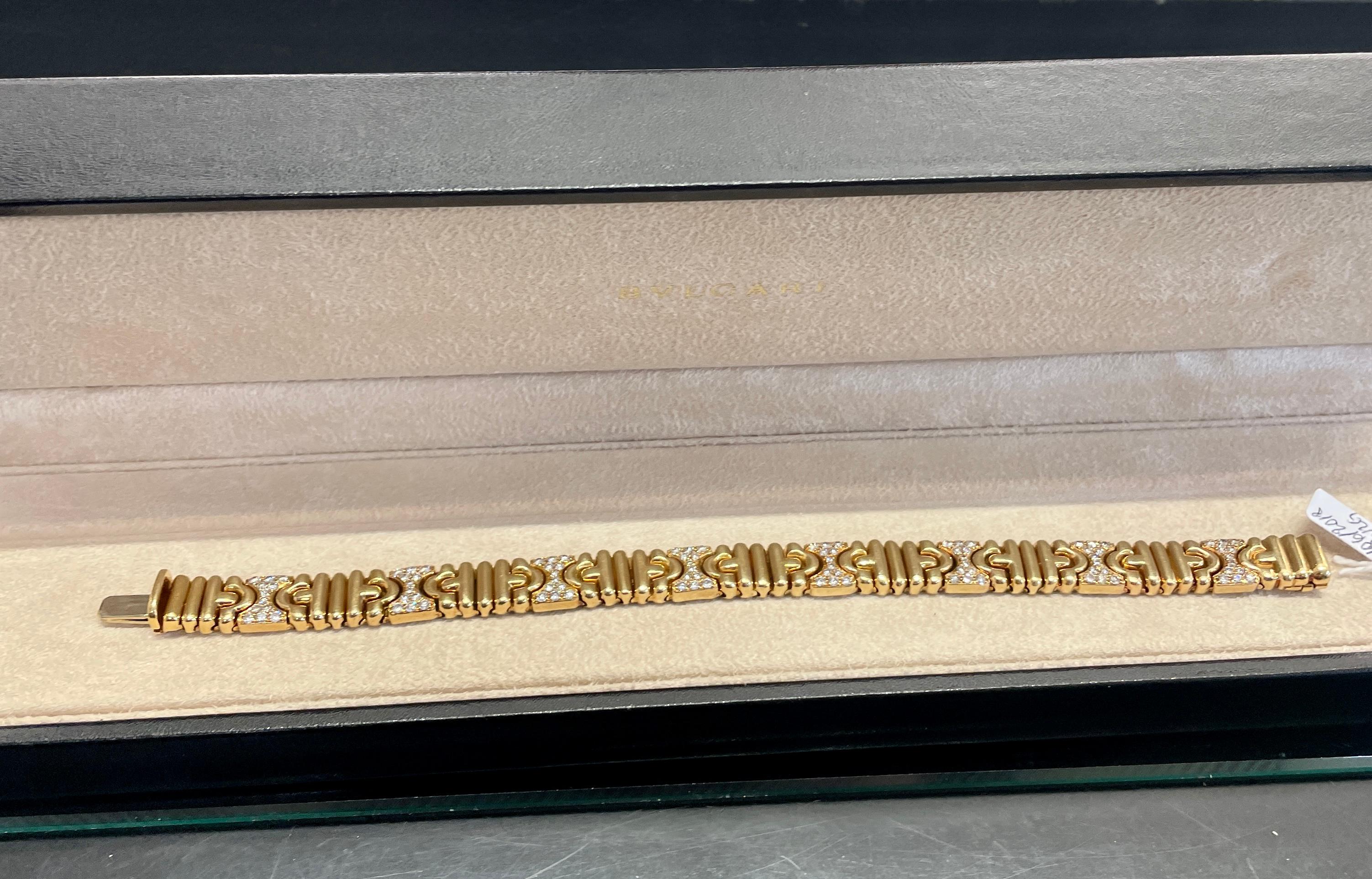 Bulgari Parentesi Diamond Gold Bracelet 7