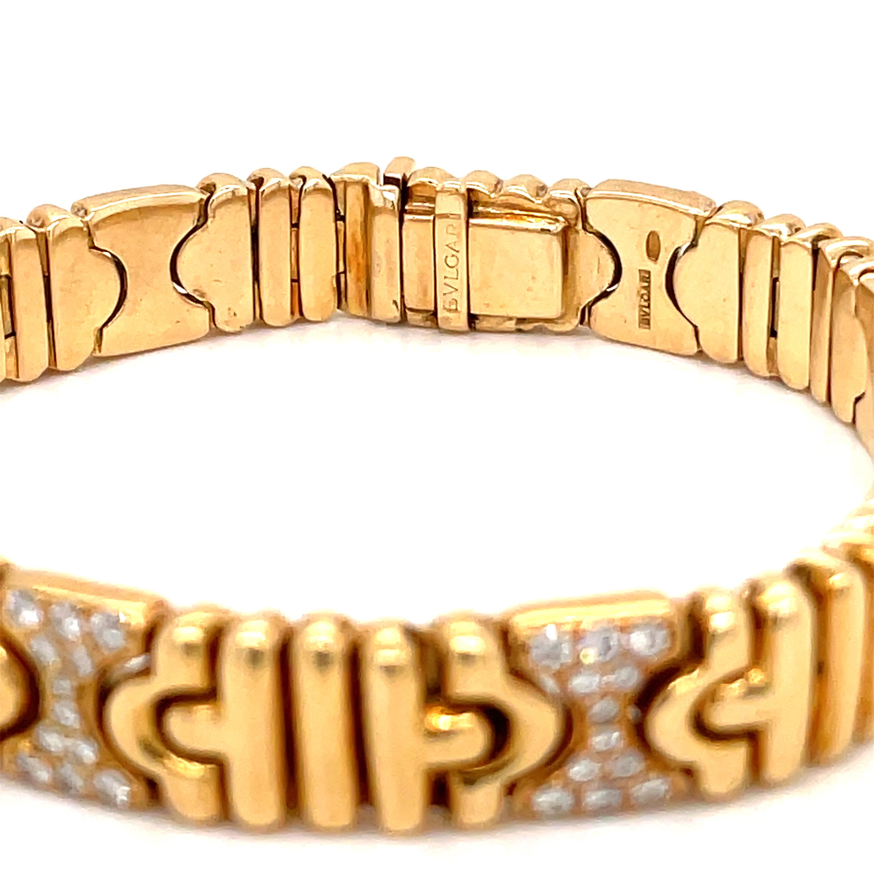 Bulgari Parentesi Diamond Gold Bracelet 1