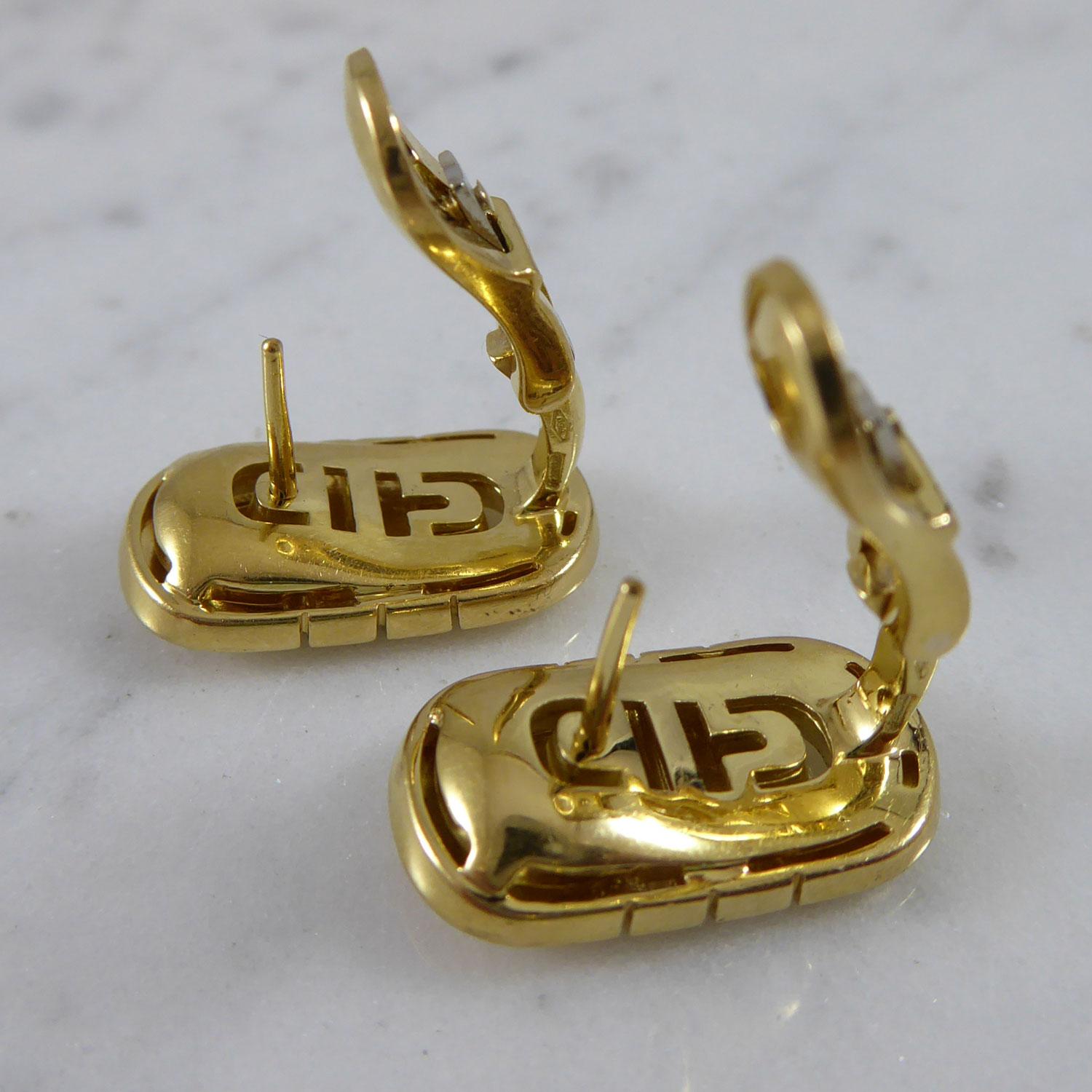 Bulgari Parentesi Earrings, 18 Carat Yellow Gold 1
