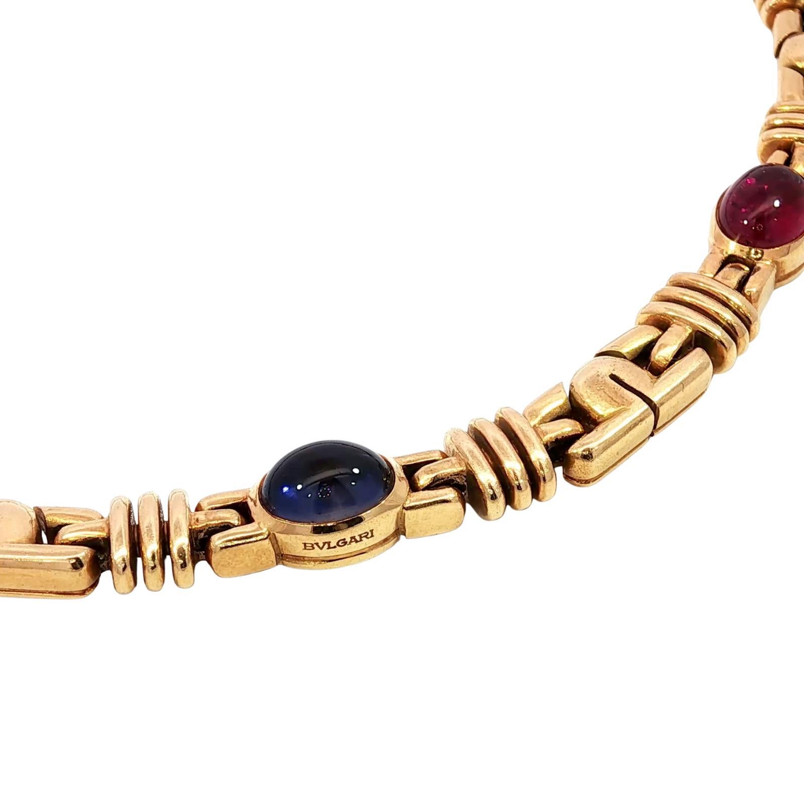 Bulgari Parentesi Gemstone Necklace Or jaune 18K Iolite Tourmaline ~17.9ctw 6